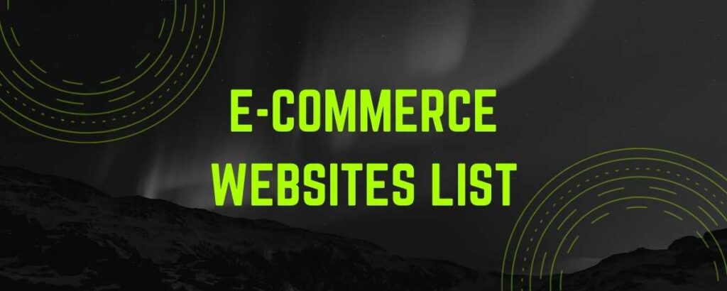 e commerce websites list